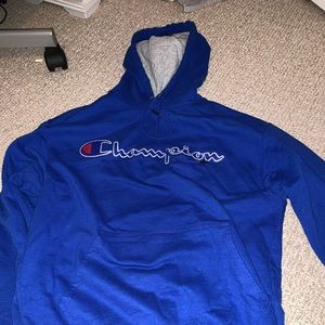 Champion royal blue hoodie (size medium) women’s